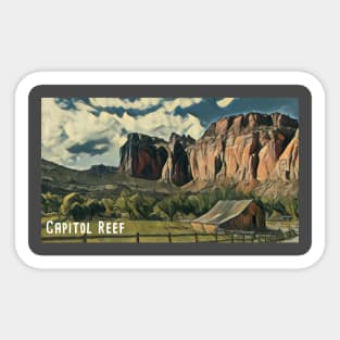 Capitol Reef National Park Watercolor Sticker